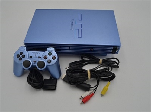Playstation 2 FAT Konsol - Aqua blue - SNR FC7720373 (A Grade) (Genbrug)